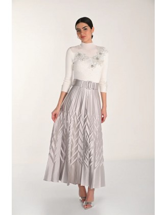 268519 jupe gris argenté,...